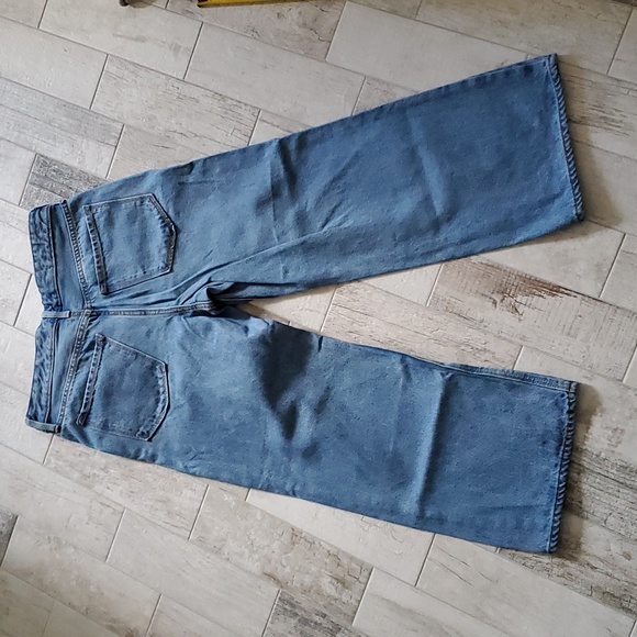 Old Navy Wide Leg Extra High Rise Size 4 Petite Women's Ankle Jeans 100% Cotton - Picture 10 of 11